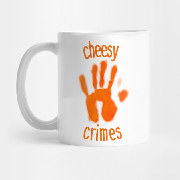 Cheesy Crimes Orange Handprint by wildjellybeans